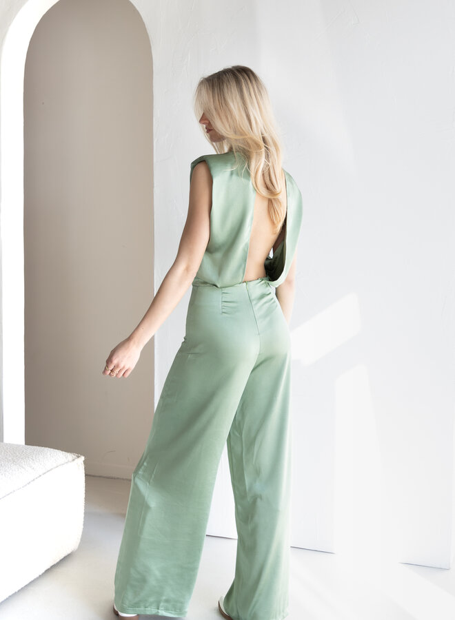 Jumpsuit satin Lily mint