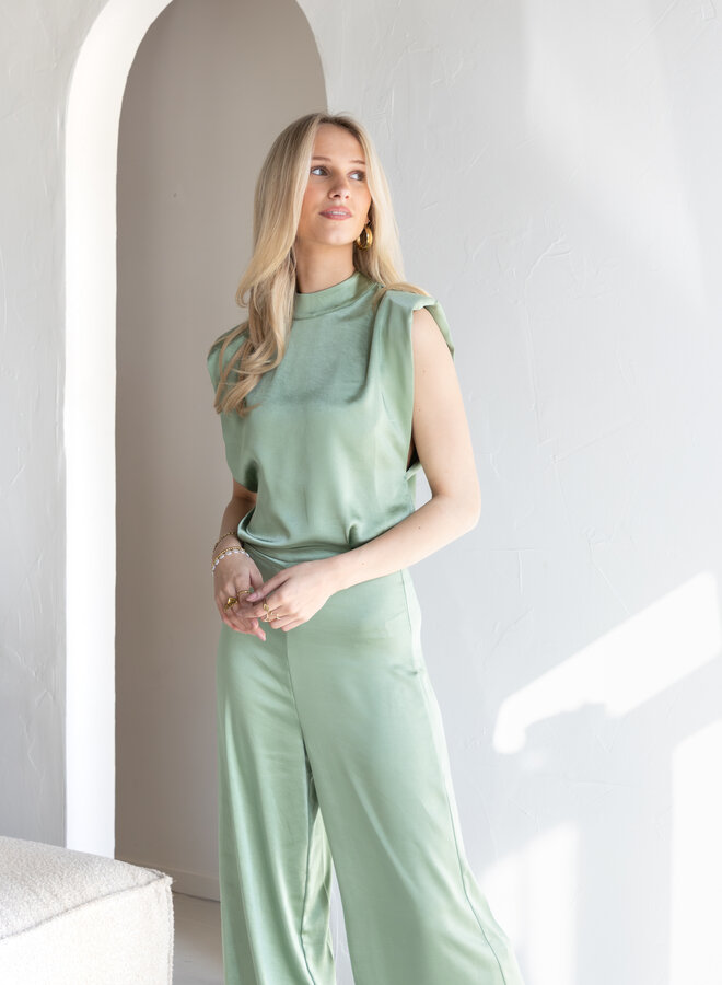 Jumpsuit satin Lily mint