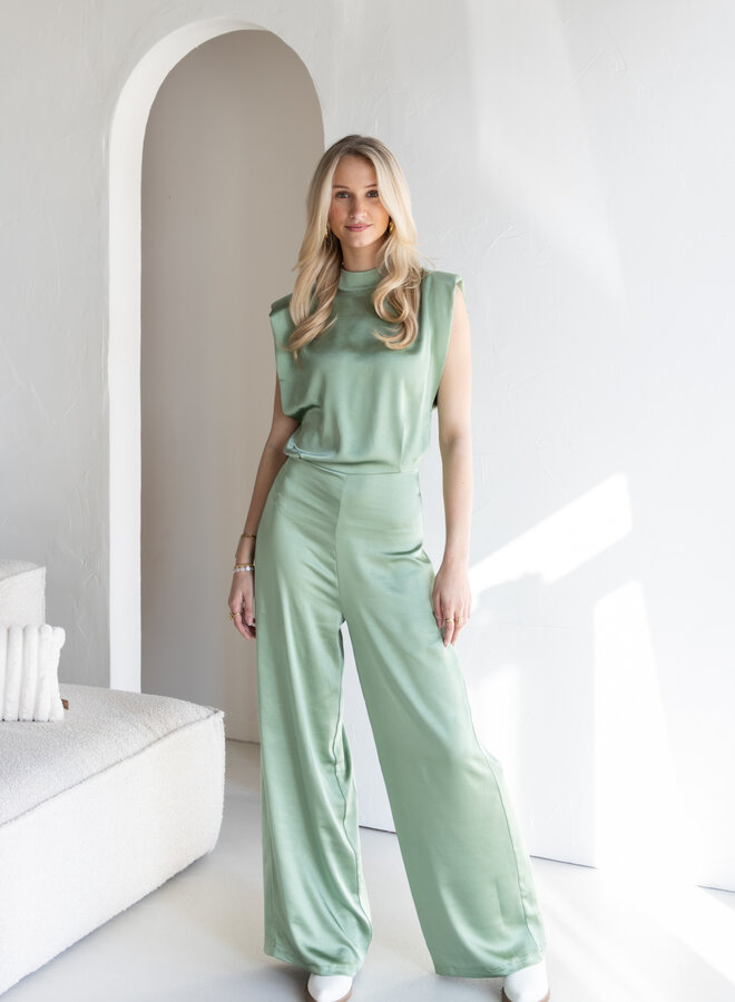 Jumpsuit satin Lily mint