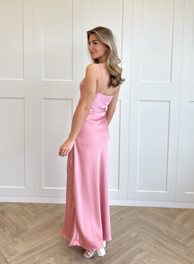 Satin dress Liva roze