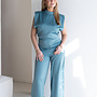 Jumpsuit satin Lily turquoise