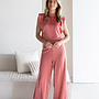 Jumpsuit satin Lily roze