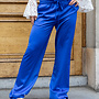 Satin broek Tess blauw