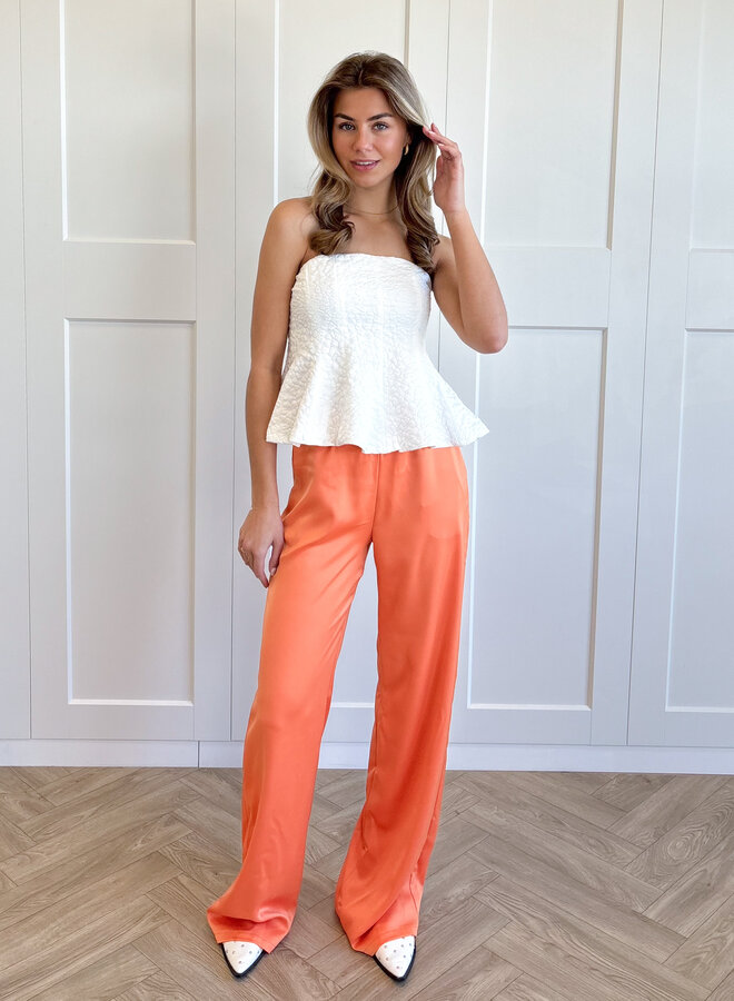 Satin broek Tess oranje