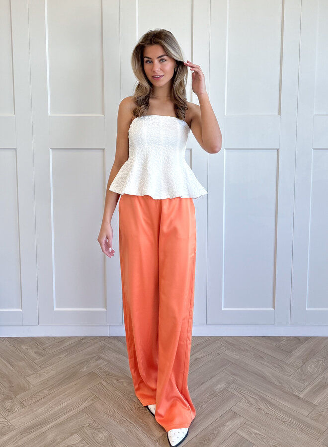 Satin broek Tess oranje