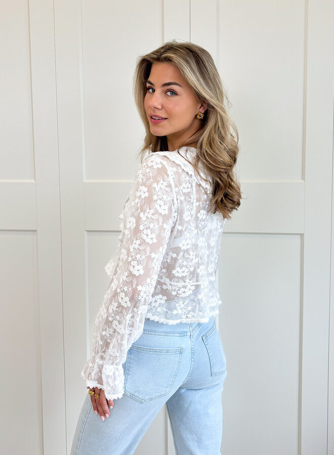 Lace blouse Joleen wit