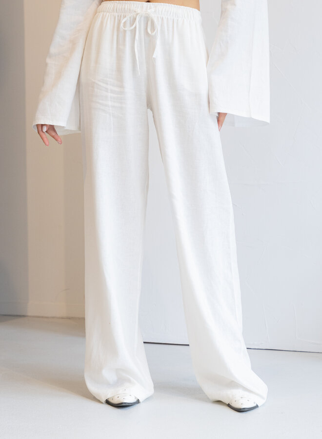 Linnen broek Lua wit