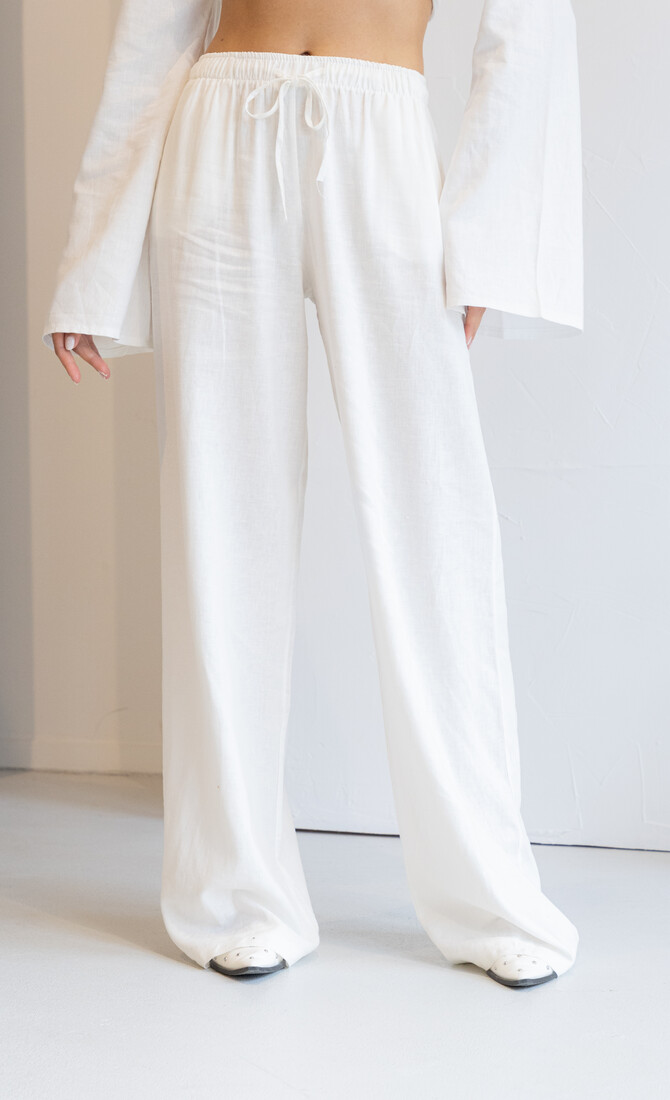 Linnen broek Lua wit