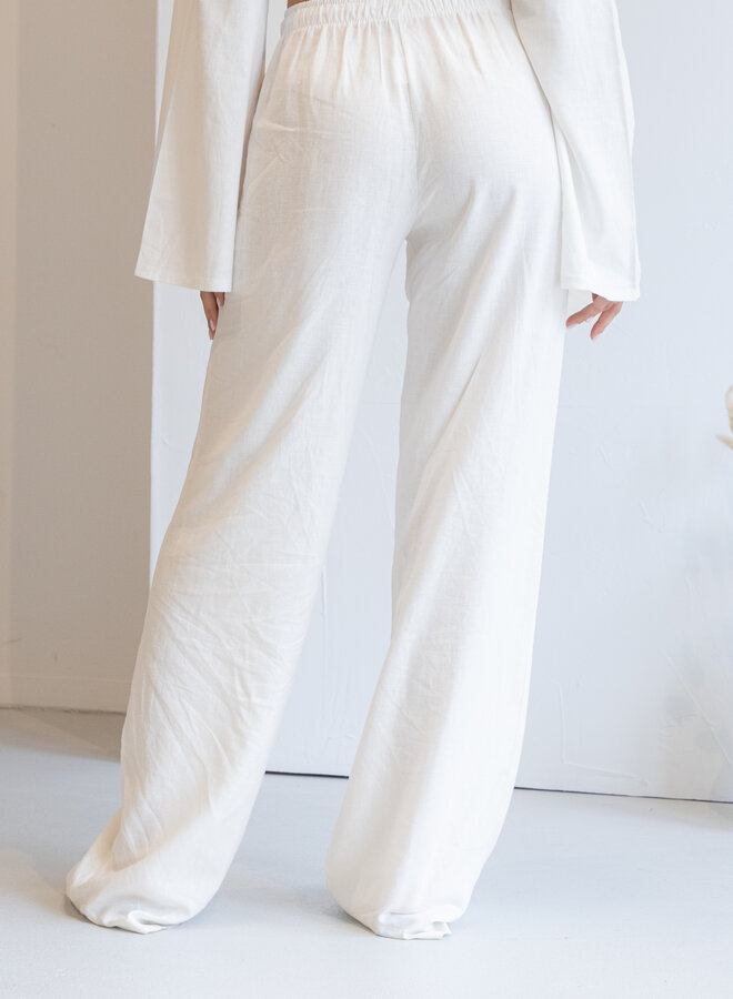 Linnen broek Lua wit