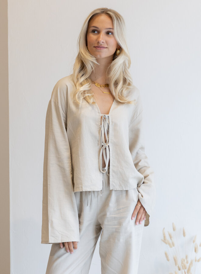 Linnen Blouse Loïs beige