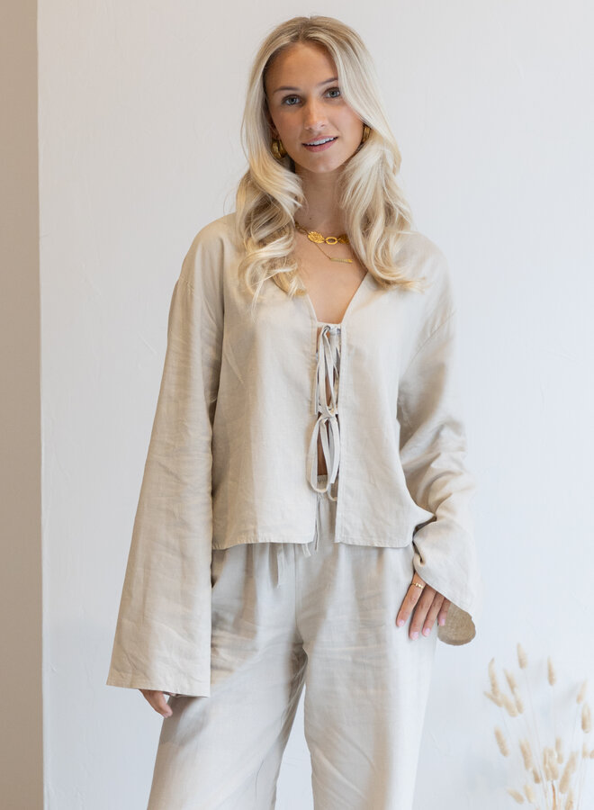 Linnen Blouse Loïs beige