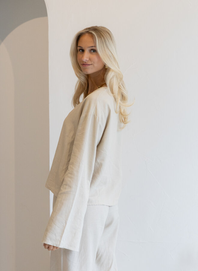 Linnen Blouse Loïs beige