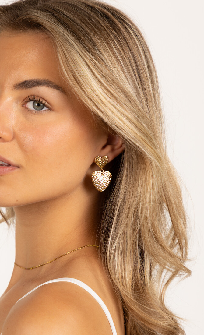 Oorbel Heartdrop goud