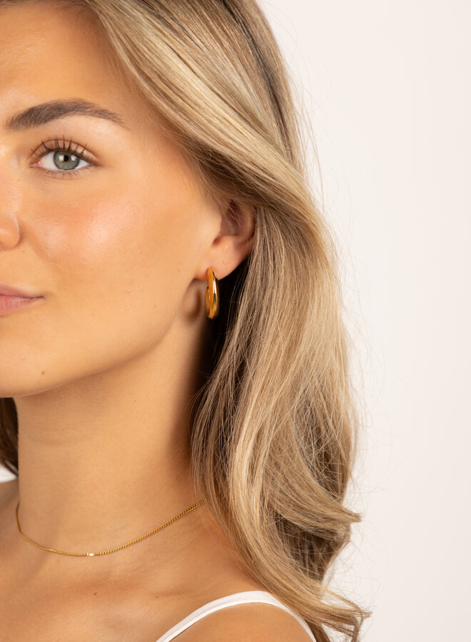 Oorbel Subtle Chunky hoop goud