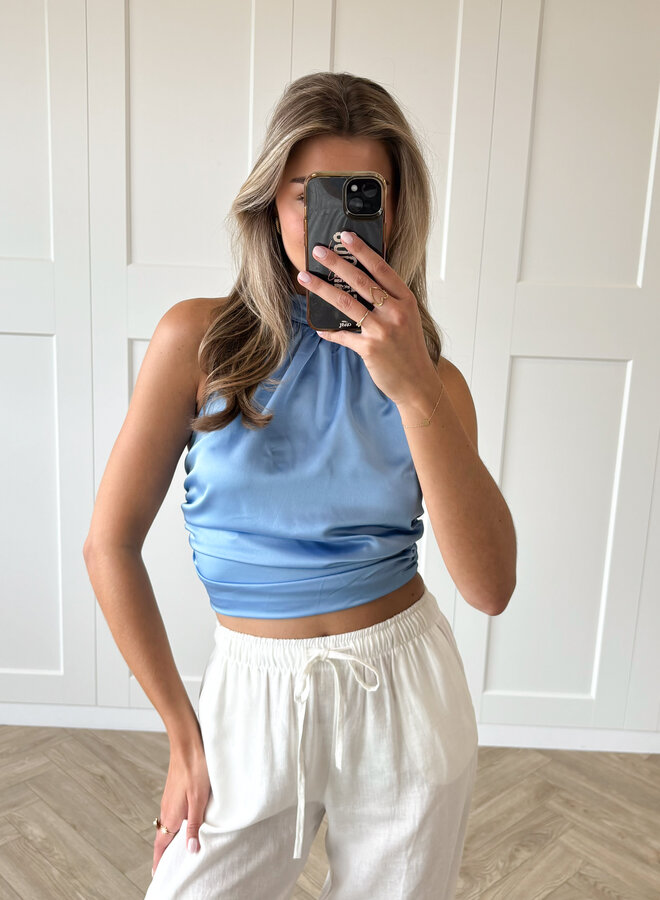 Top Scarlet Light blue