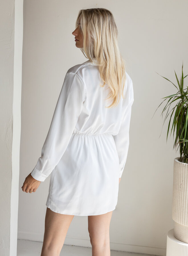 Satin dress Noa wit