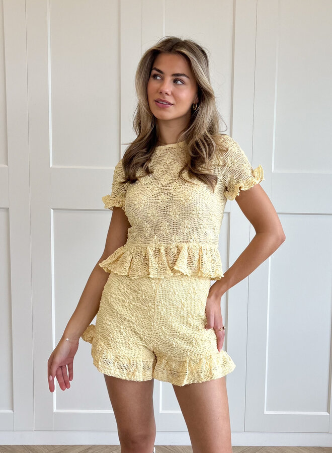 Crochet short Gaya geel