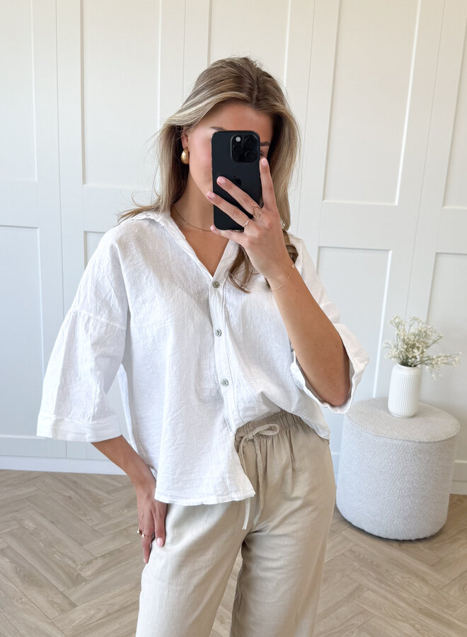 Linnen Blouse Lulu wit