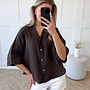 Linnen Blouse Lulu bruin