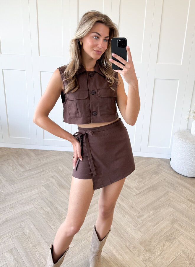 Gilet Sofie bruin