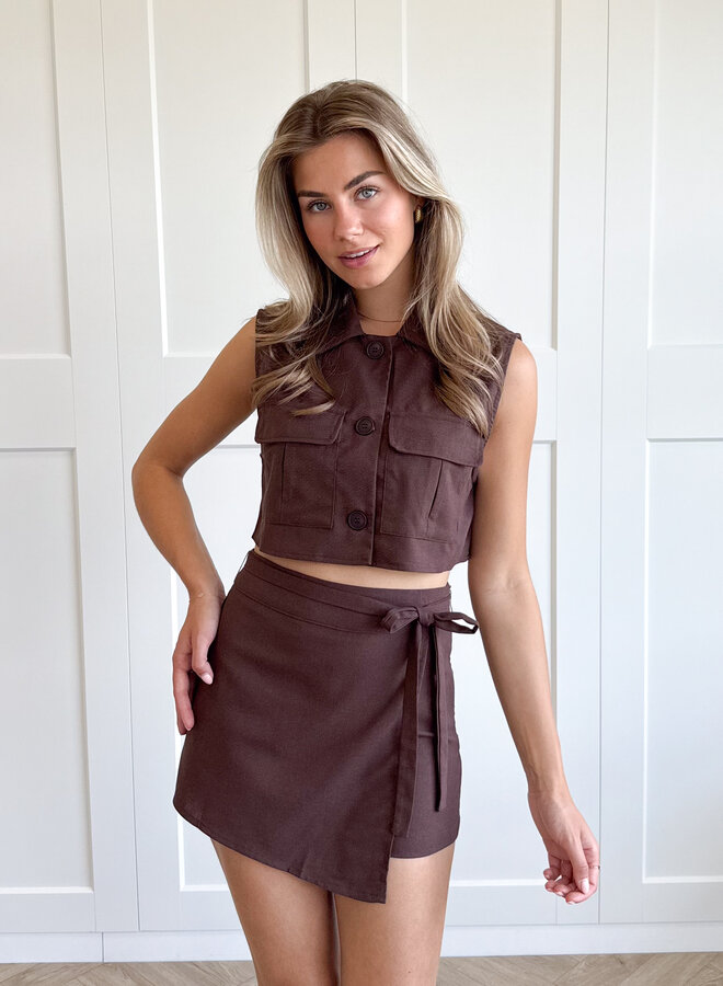 Gilet Sofie bruin