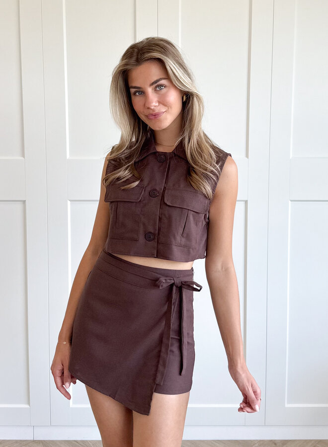 Gilet Sofie bruin