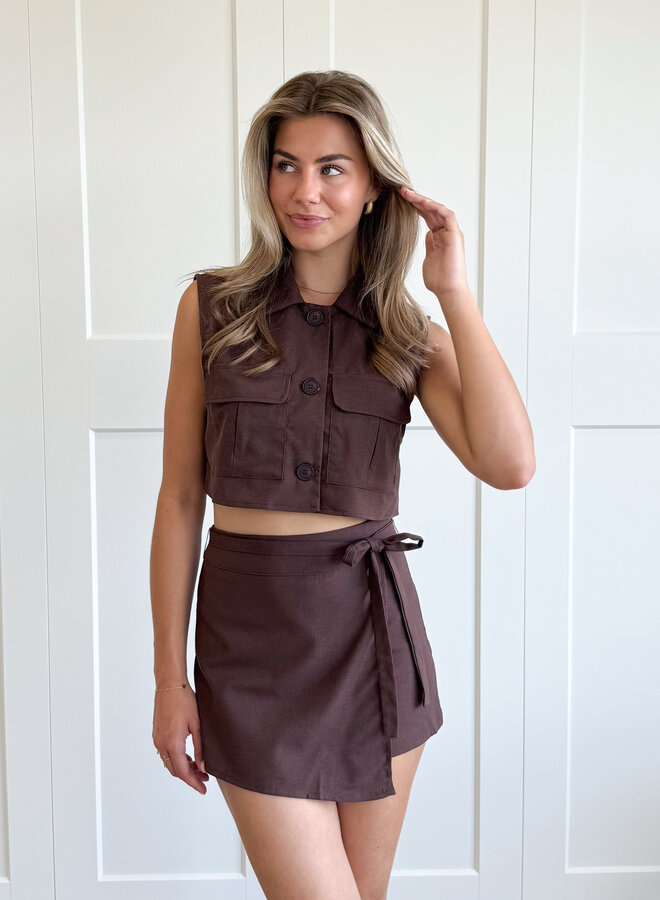 Gilet Sofie bruin