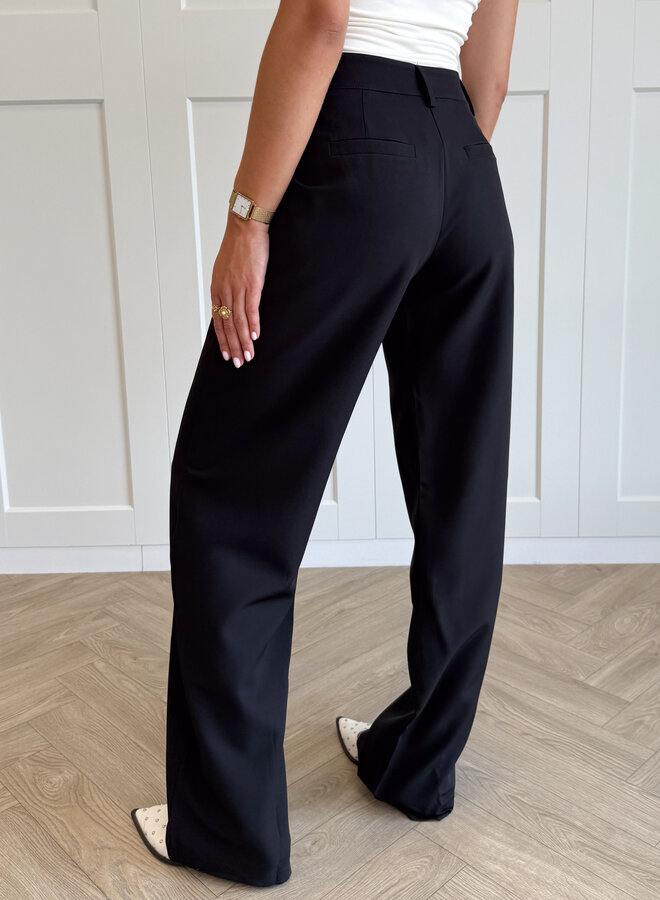 Pantalon low waist Steff zwart