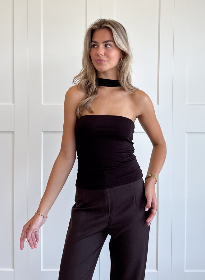 Strapless top Fiona bruin