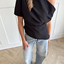 Top off shoulder Candice zwart