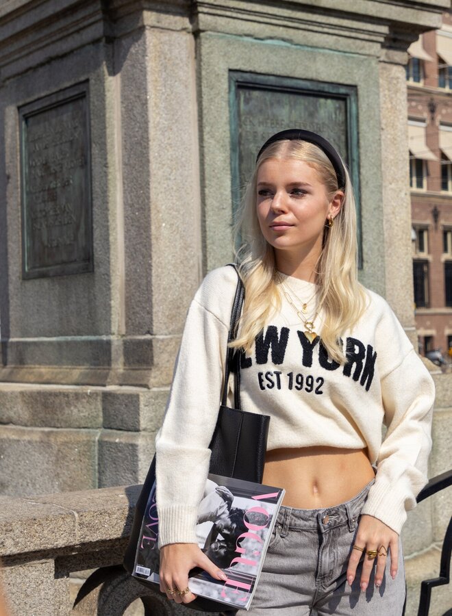 Trui New York 1992 beige