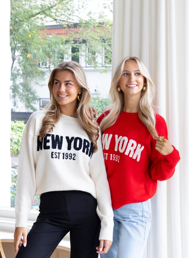 Trui New York 1992 beige