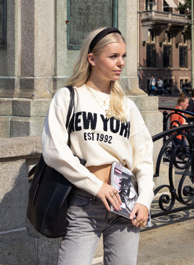 Trui New York 1992 beige