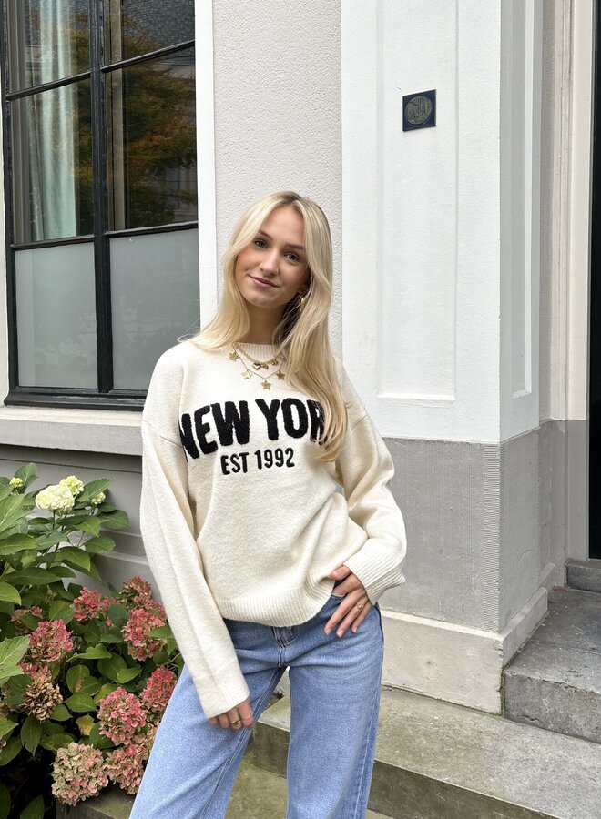 Trui New York 1992 beige