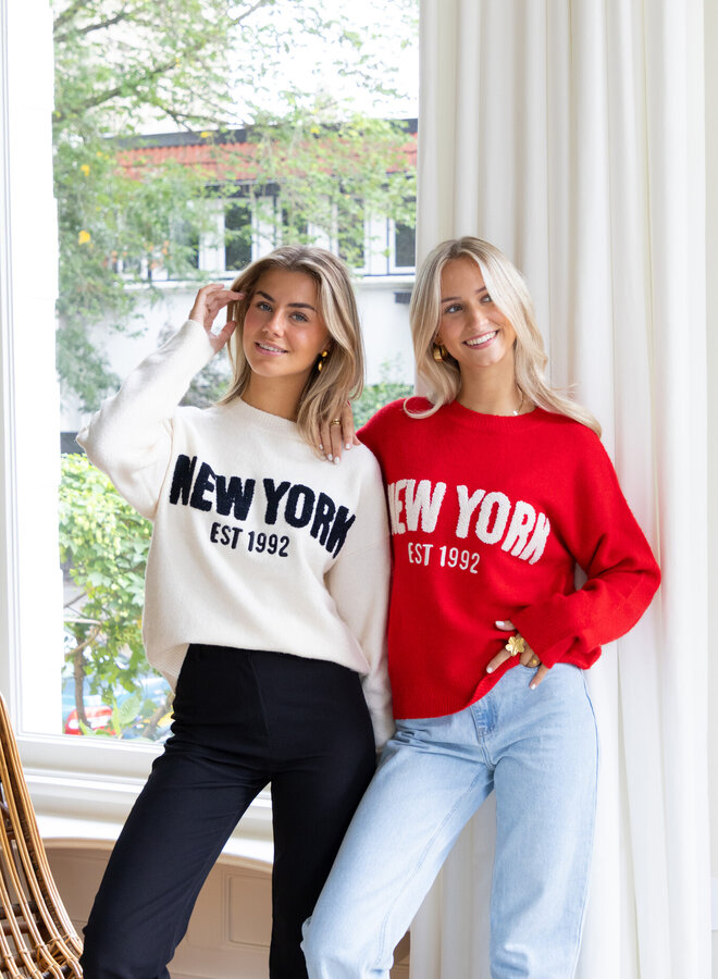 Trui New York 1992 rood
