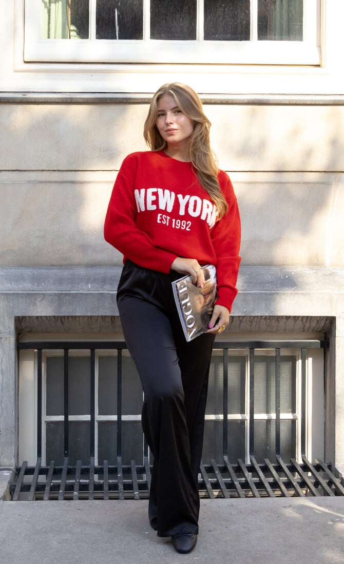 Trui New York 1992 rood