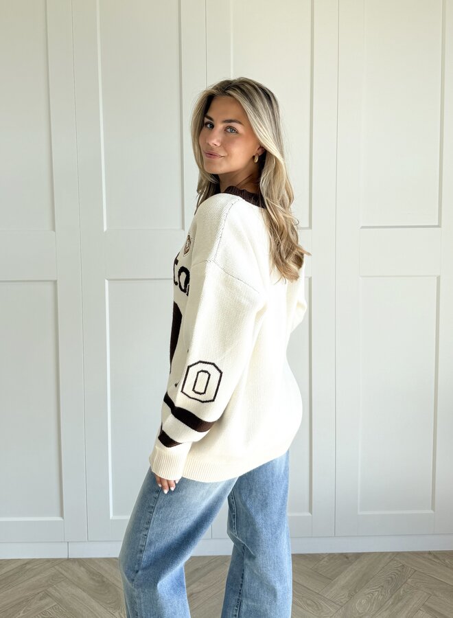 Oversized trui Washington beige