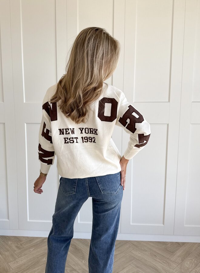 New York trui beige
