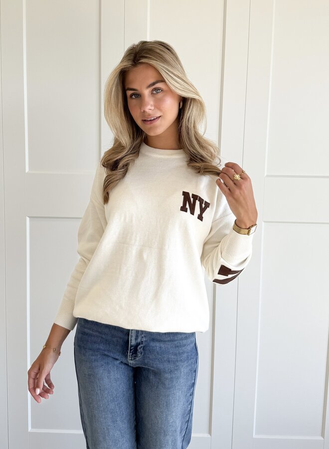 New York trui beige