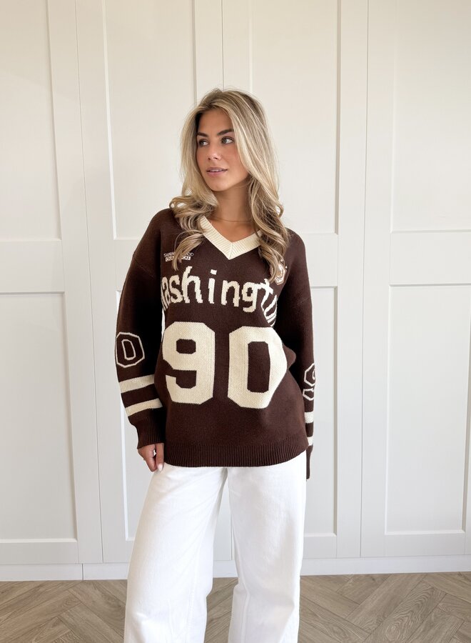 Oversized trui Washington bruin