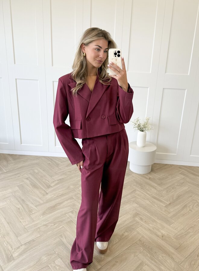 Co-ord set Rosalie bordeaux