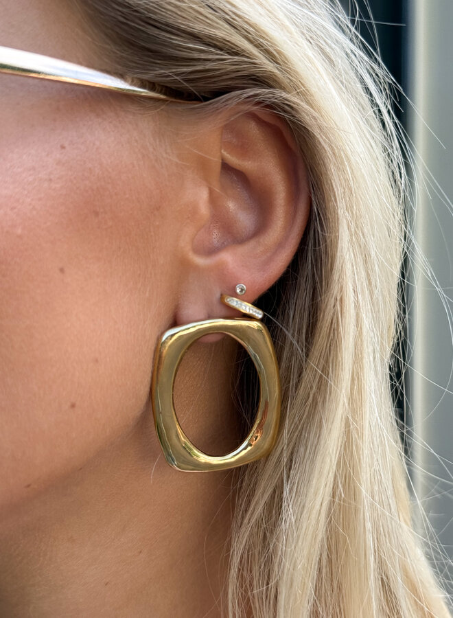 Statement oorbel goud