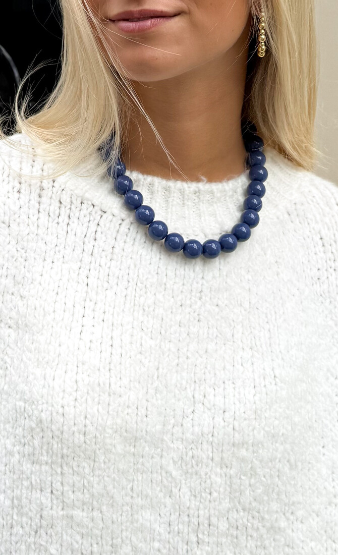 Kralen ketting blauw