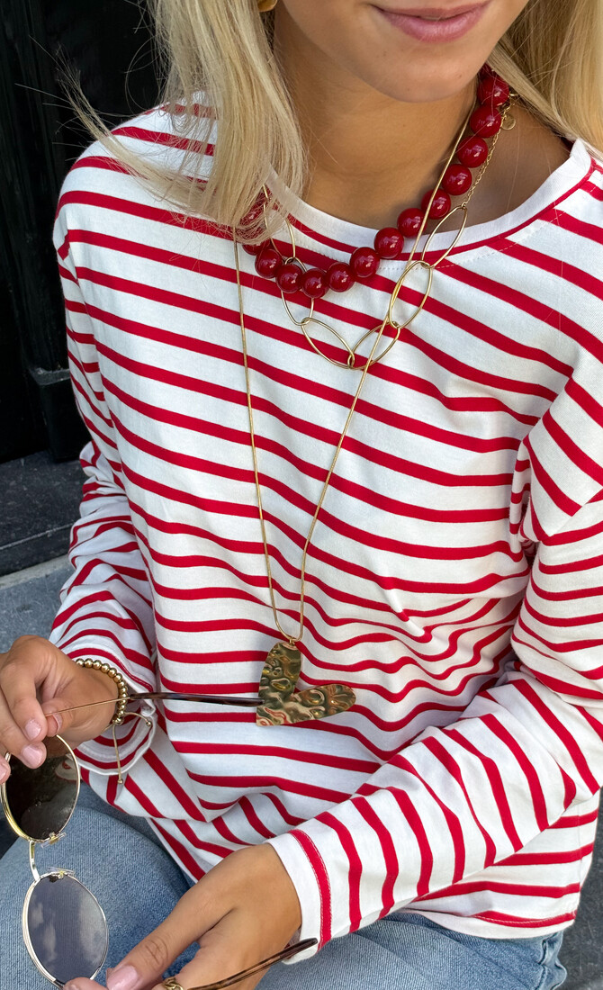 Kralen ketting bordeaux