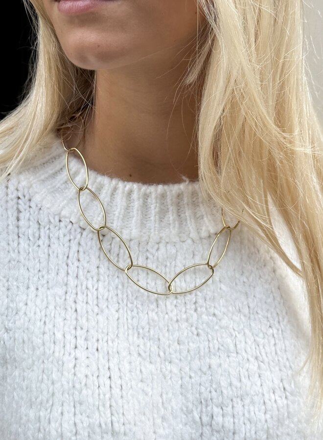 Ovaal cirkel ketting