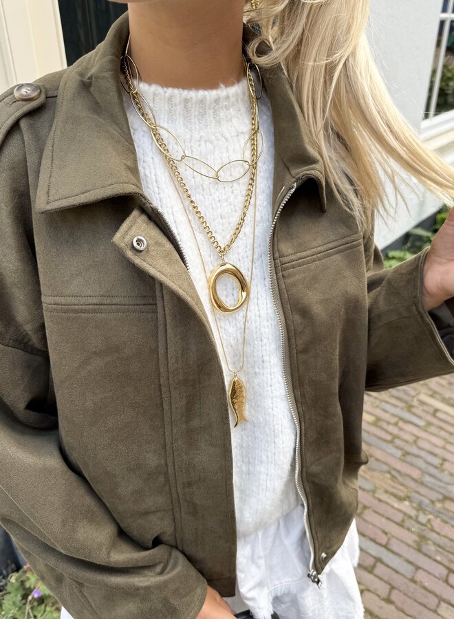 Ovaal cirkel ketting