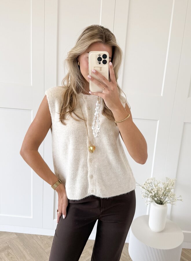 Knit gilet Jenny beige