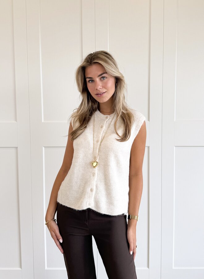 Knit gilet Jenny beige