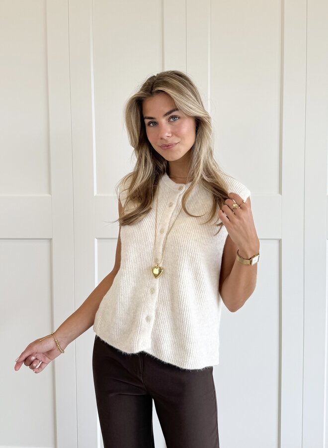 Knit gilet Jenny beige