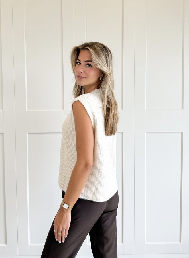 Knit gilet Jenny beige